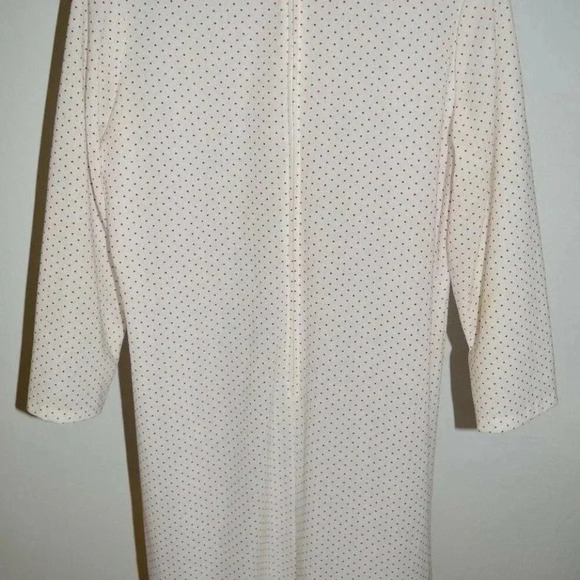 WYNETTE Red Cream Polka Dot Sheer Night Gown - Picture 4 of 5